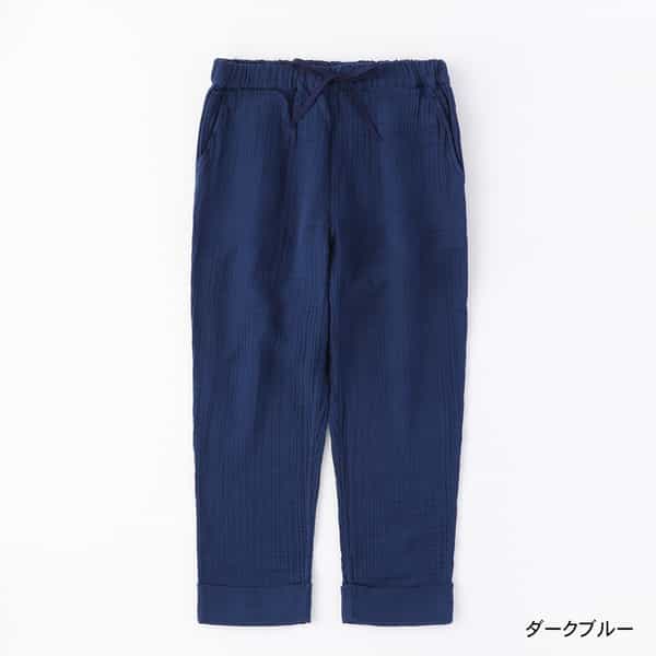 クレープガーゼテーパードパンツ