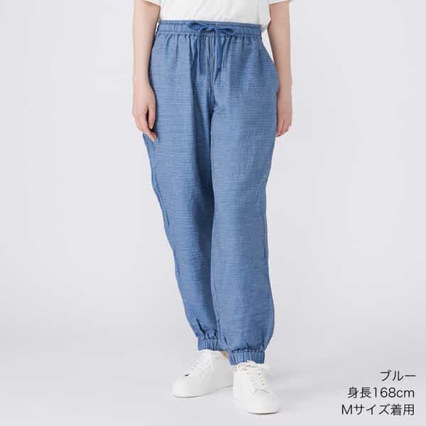 マシュマロデニムガーゼテーパードパンツ ユニセックス
