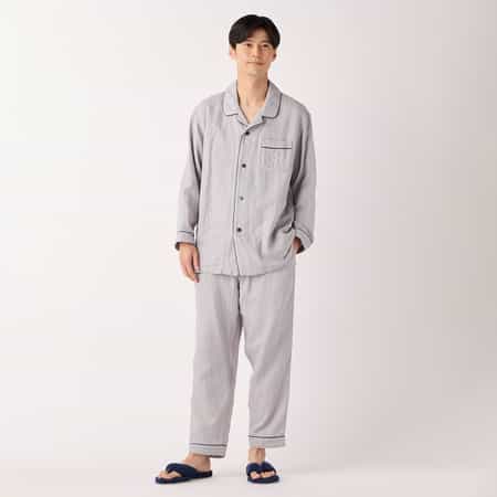 【2026年春夏新色追加】マシュマロガーゼパイピングメンズパジャマ