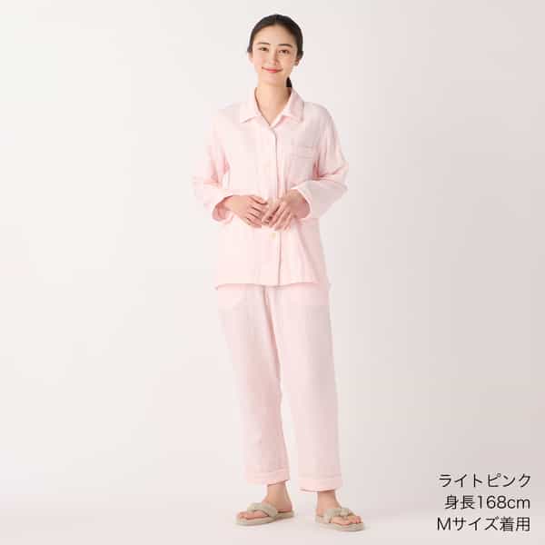 マシュマロガーゼレディスパイピングパジャマ 3L