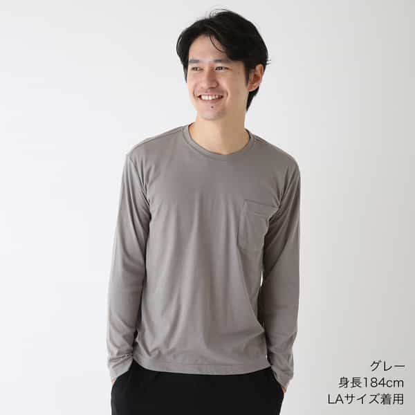 スーパーエアーニット メンズ長袖Tシャツ