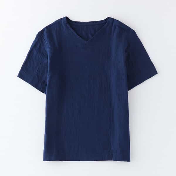 マシュマロガーゼメンズＶネックＴシャツ