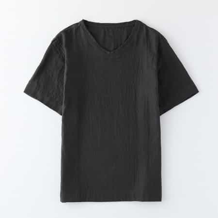 マシュマロガーゼメンズＶネックＴシャツ