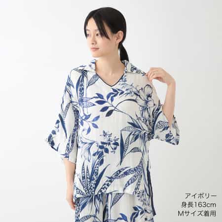 クレープガーゼ リリーフラワープルオーバー